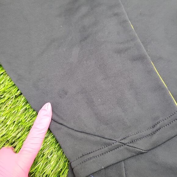 ADIDAS Trefoil 1/4 Zip Jacket Large 22x28 Navy Yellow Trim - Picture 9 of 16